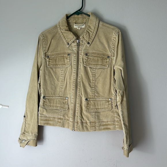 Tommy Hilfiger Women's Tan and Cream Jacket size XL vintage / 90s / Y2K - Picture 3 of 12